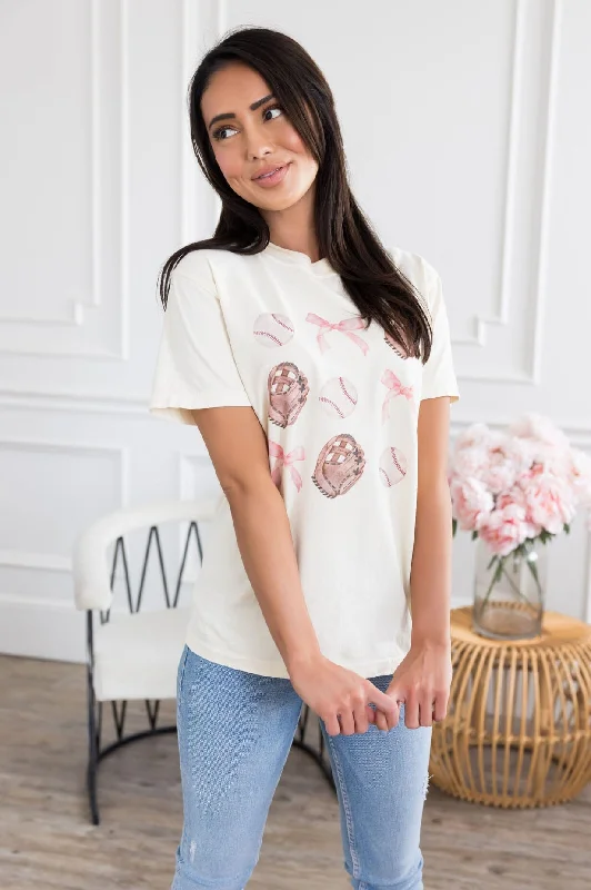 Special Discount Baseball & Bows Graphic Tee