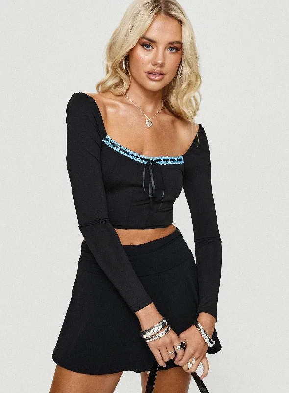 Weekend Bargains to Grab Aryan Long Sleeve Top Black