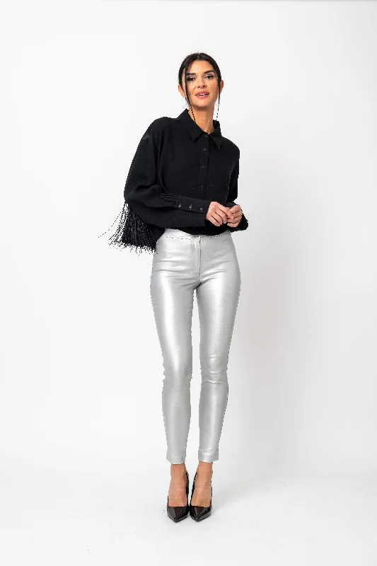 Pay Less Boyfriend Fringe Blouse