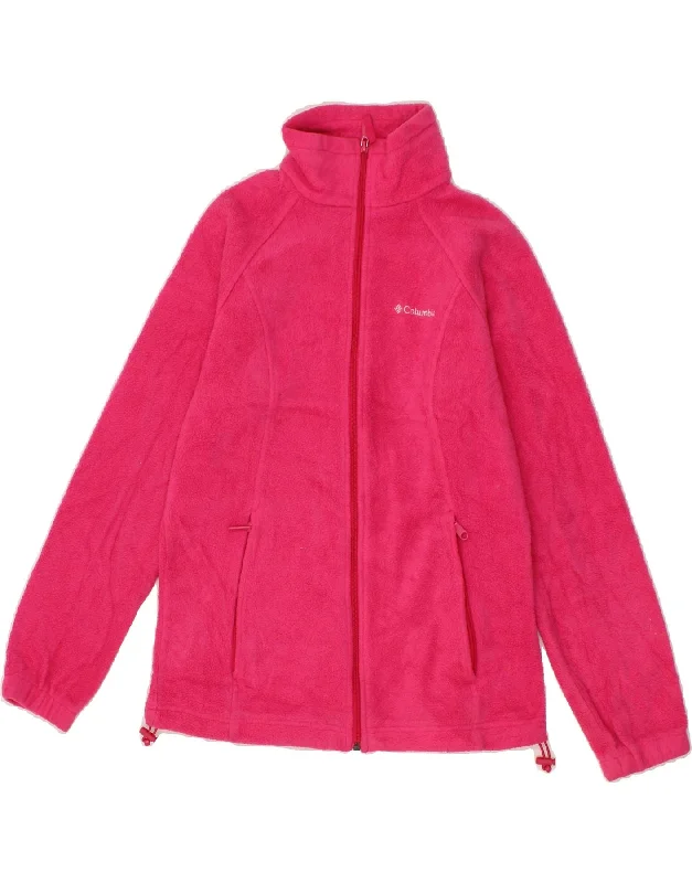 Deal Dash COLUMBIA Womens Fleece Jacket UK 10 Small Pink Polyester
