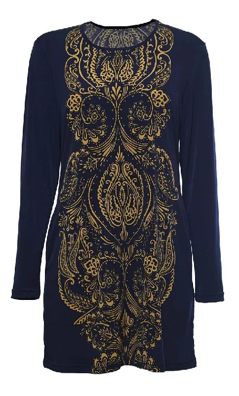 Weekend Discounts to Grab Everydaywear Basic Block Printd Tunic