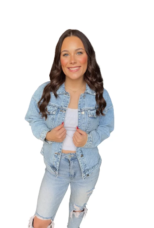 Savings Bonanza Never Gonna Give You Up Denim Jacket