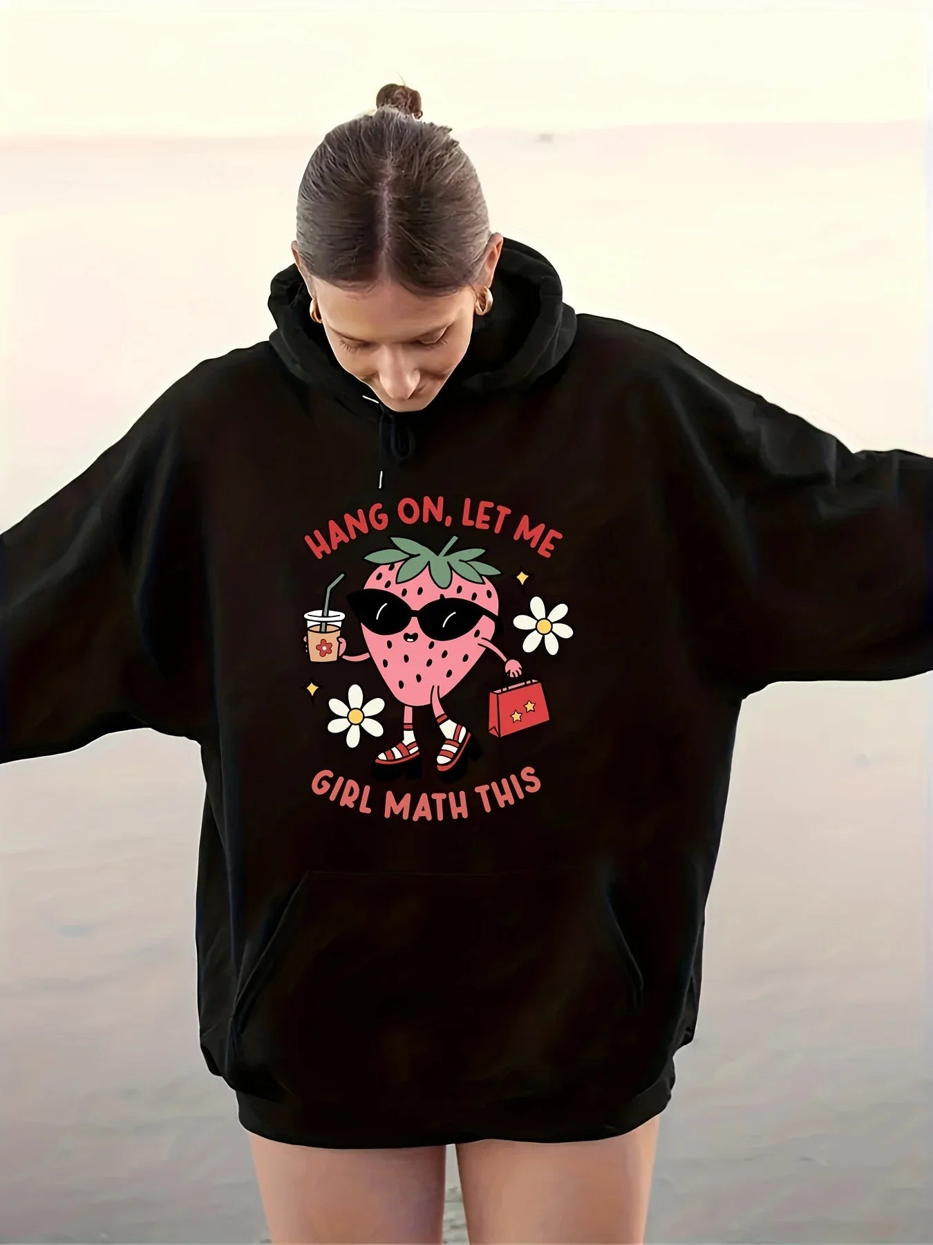 Best Choice Cute Soft Oversized Strawberry Hoodie