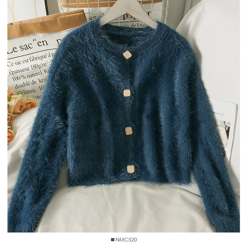 Special Promotion Sweater crew neck single breasted long sleeved top Plush crew neck sweater 1965 Special Promotion Sweater crew neck single breasted long sleeved top Plush crew neck sweater 1965
