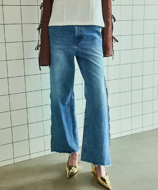Amazing Deals Side Long Zip Denim