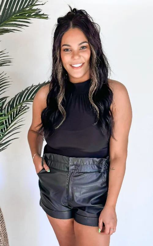 Year-End Clearance Sleeveless Solid Knit Bodysuit - Final Sale