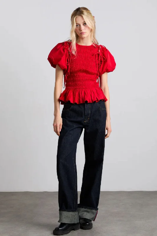 Unbeatable Prices Damson Madder Becca Blouse - Cherry