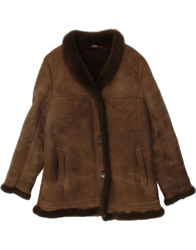 Time-Limited Offer WALLACE SACKS Womens Shearling Jacket UK 16 Large Brown Sheepskin Time-Limited Offer WALLACE SACKS Womens Shearling Jacket UK 16 Large Brown Sheepskin