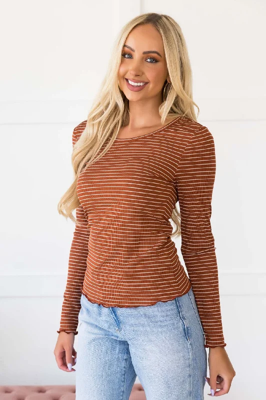 Weekend Bargains Just for You Hopeful Love Ribbed Top