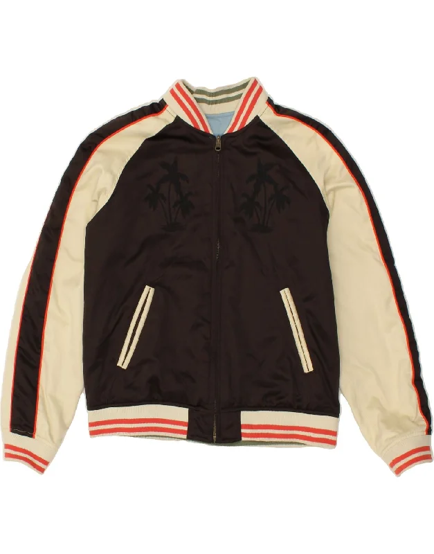 Act Fast LEVI'S Womens San Francisco Graphic Reversible Jacket UK 10 Small Brown