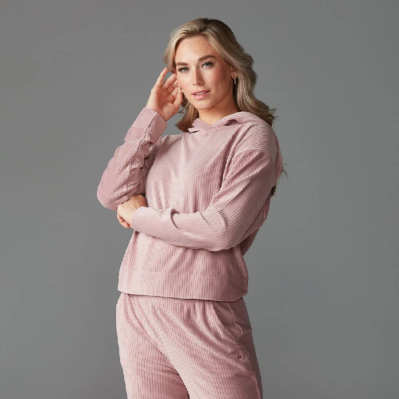 Weekend Discounts You Deserve Brushed Rib Pullover Hoodie *