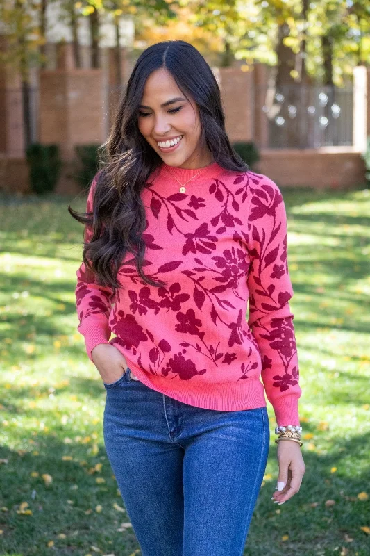 The Best Prices Fairytale Story Pink Floral Sweater