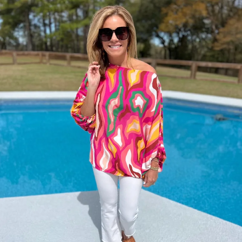 Incredible Offers Alana Swirl Top | Geo