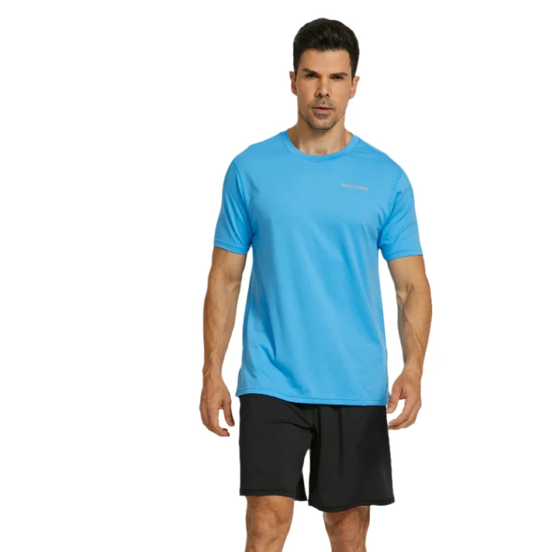 Central Performance Short Sleeve Top in Sky Blue