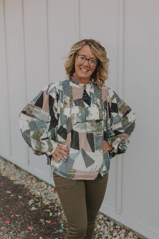 Savings Alert COLLINS ABSTRACT BLOUSE
