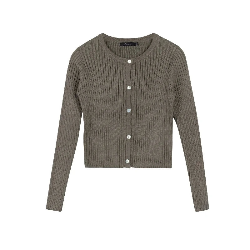 Hurry In Knit Cardigan | Green