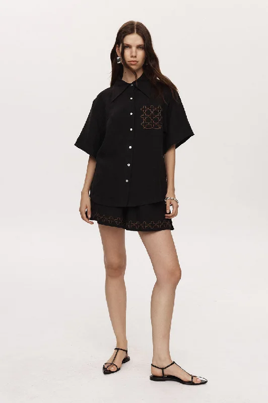 Midnight Madness Marle Tegan Shirt - Black