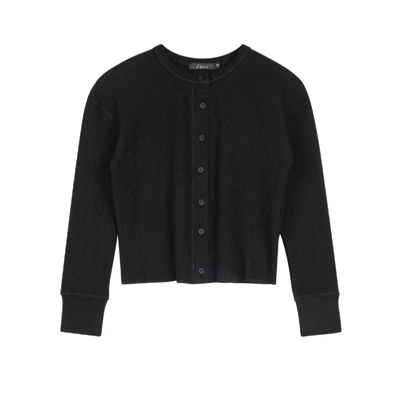 Lowest Prices Waffle Top | Black [Final Sale]