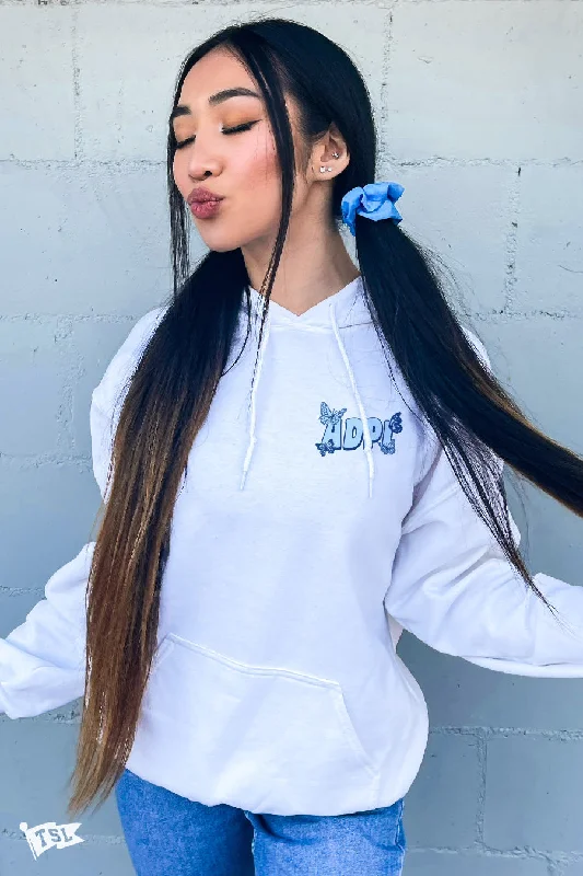 Huge Discounts Alpha Delta Pi Groovy Butterfly Hoodie