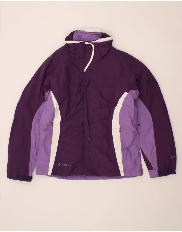 Fantastic Offers COLUMBIA Womens Padded Jacket UK 12 Medium Purple Colourblock