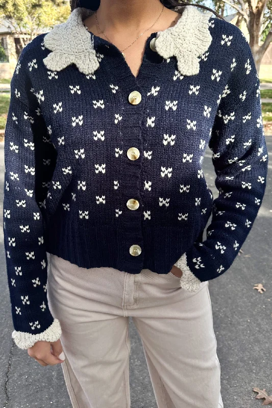 Weekend Shopping Made Better Sing My Song Navy Cardigan Sweater