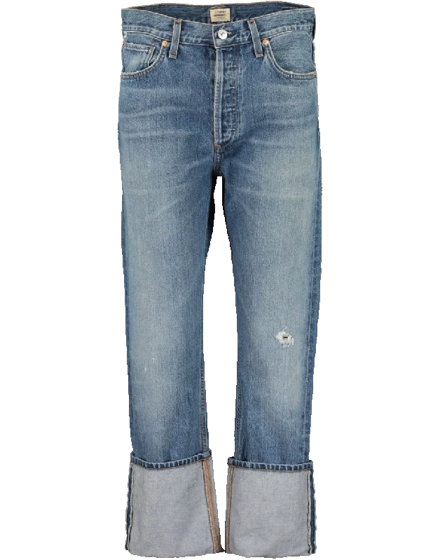 Year-End Sale Reese Cuffed Stright Leg Jean