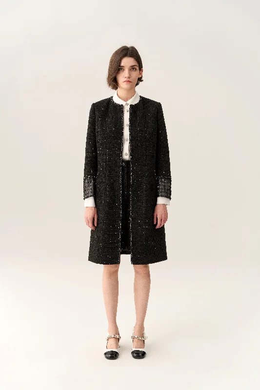 Early Bird Mesh Sleeves Sequin-detail Dress