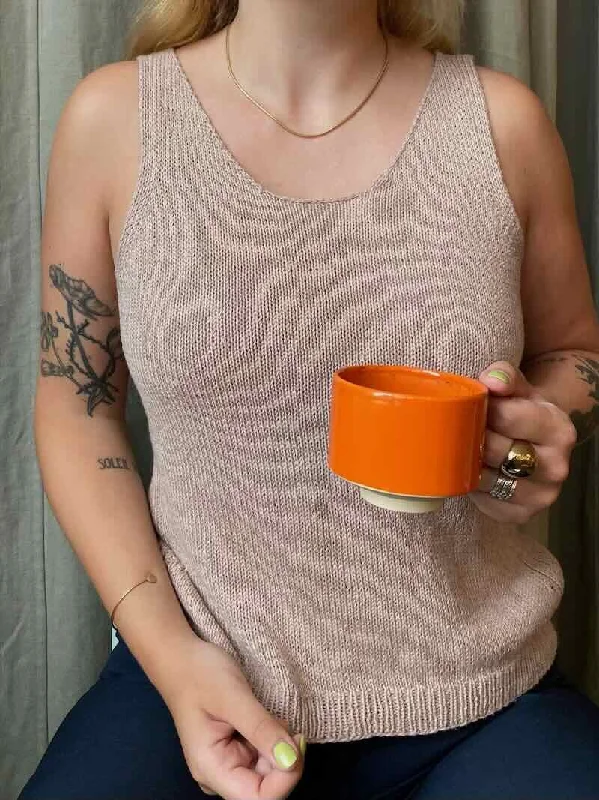 Massive Savings Ane Summer top with rib stitch panels by Önling, No 14 knitting kit