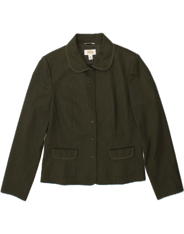 The Best Prices TALBOTS Womens 6 Button Blazer Jacket UK 10 Small Green Wool