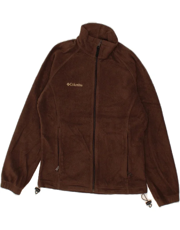 Epic Deals COLUMBIA Womens Oversized Fleece Jacket UK 10 Small Brown Polyester