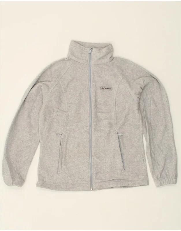 Bonus Offer COLUMBIA Womens Fleece Jacket UK 14 Medium Grey Polyester