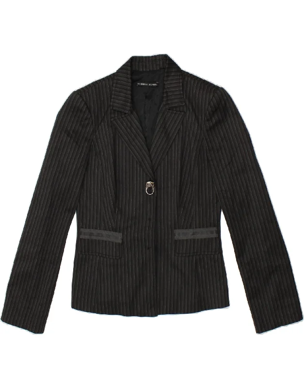 Super Bargain ROBERTA SCARPA Womens Blazer Jacket IT 44 Medium Black Striped Viscose Super Bargain ROBERTA SCARPA Womens Blazer Jacket IT 44 Medium Black Striped Viscose