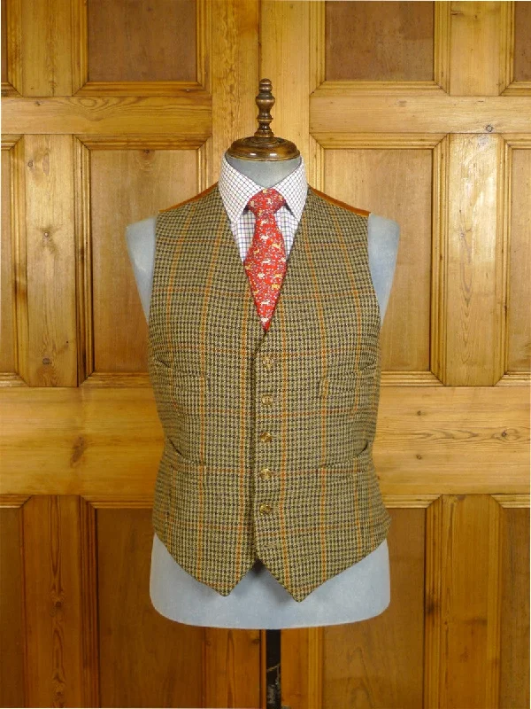 24/1068 p&j haggart of aberfeldy gun check tweed country waistcoat 43 regular