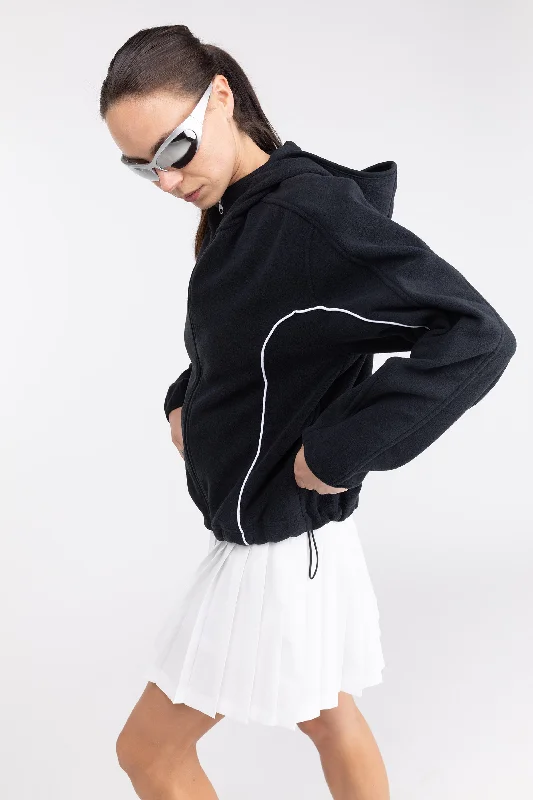 Exclusive Savings FLEECE ZIP-UP HOODIE WITH CONTRAST PIPING