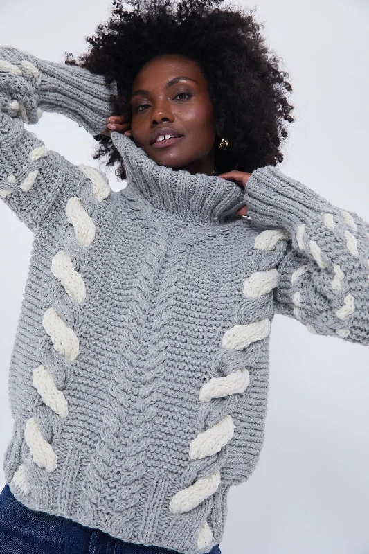 Don't Wait Dove Grey Barbora Turtleneck