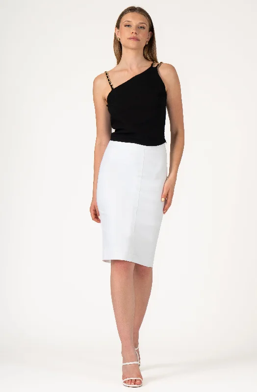 Bargain Blast One-Shoulder Top with Chain-Straps