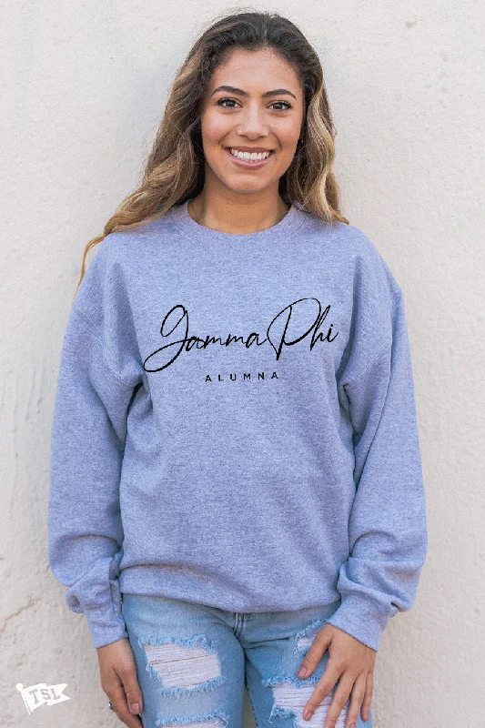 Online Only Gamma Phi Beta Alum Script Crewneck