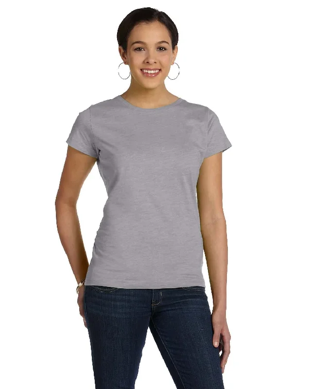 LAT Ladies Fine Jersey Longer Length T-Shirt | Heather