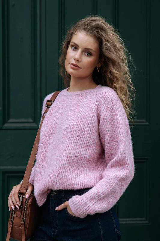 Limited Edition Lucille Pink Wool Blend Knit Jumper