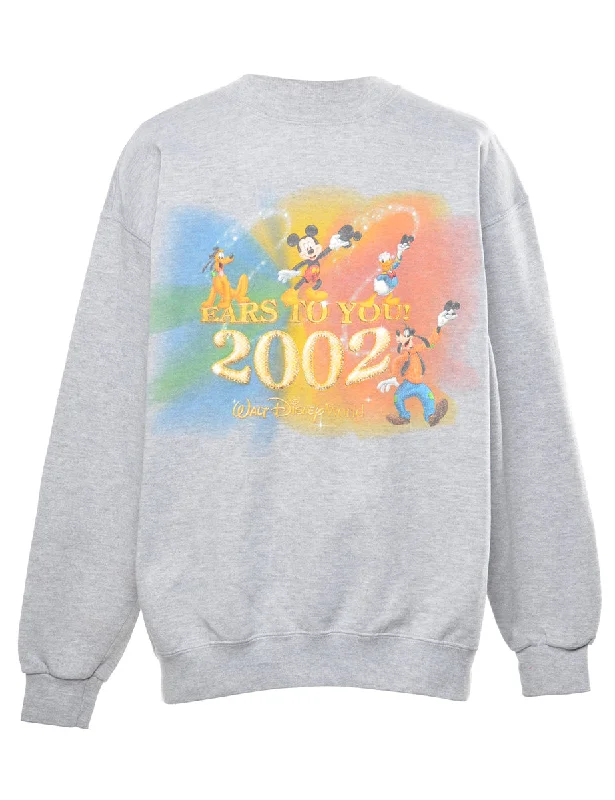 Shop and Save Disney Cartoon Grey Classic Sweatshirt - L