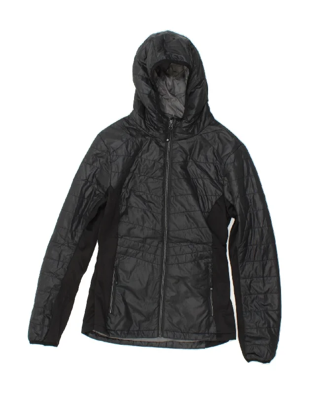Time-Sensitive MOUNTAIN WAREHOUSE Womens Hooded Padded Jacket UK 12 Medium Black