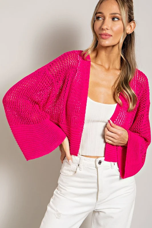 Instant Discount EYELET KNIT CARDIGAN