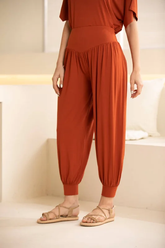 Best Deals Orange by Fashion Village (Bamboo), V-76 Bamboo Ali Baba Pants