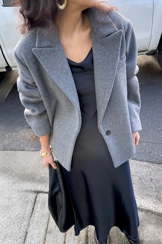 Low Cost SHORT WOOL BLEND COAT