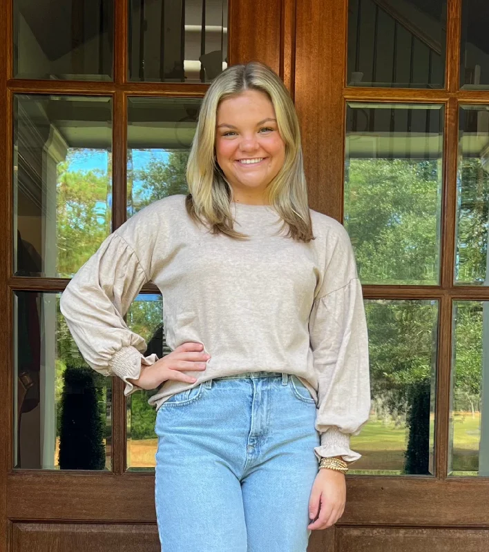 Super Bargain Callie Casual Top | Beige