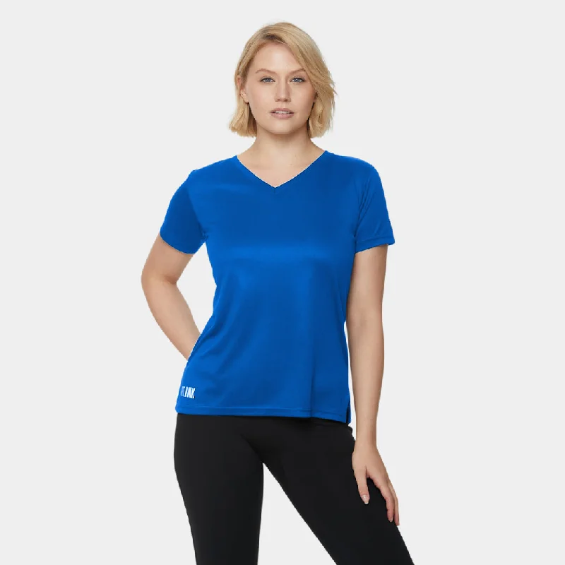 Limited Time Discount Lightweight Sports T-Shirt V-Neck Royal Blue