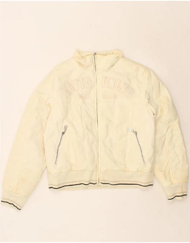Final Sale LOTTO Womens Graphic Padded Jacket UK 6 XS Off White