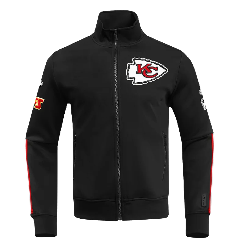 NFL KANSAS CITY CHIEFS CLASSIC MEN'S DK TRACK JACKET (BLACK)