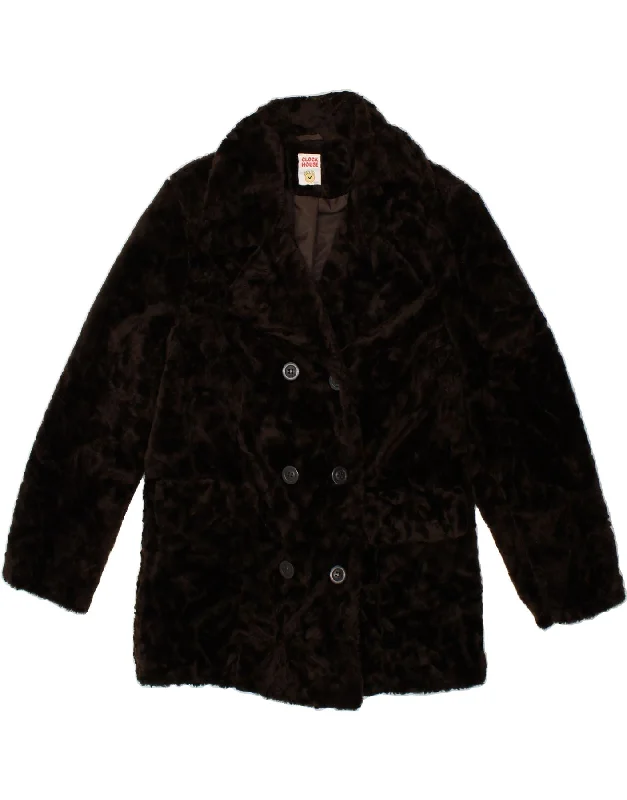 Unwind with Weekend Discounts CLOCK HOUSE Womens Faux Fur Jacket UK 14 Medium Brown Acrylic Unwind with Weekend Discounts CLOCK HOUSE Womens Faux Fur Jacket UK 14 Medium Brown Acrylic