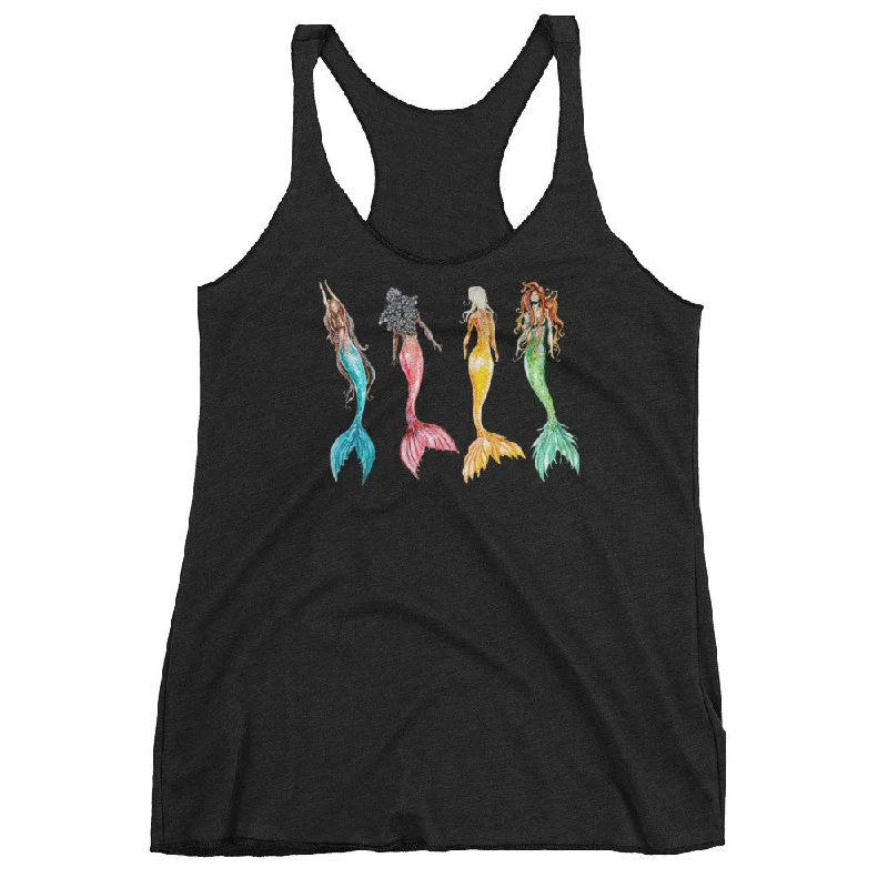 Weekend Deals That Sizzle Watercolor Mermaid Racerback Tank